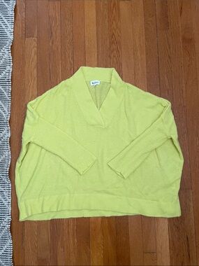 &Merci Women's V-Neck Sweater in Bright Yellow